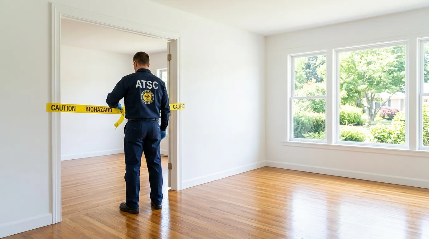 Certified biohazard cleanup crew performing Decomposition Cleanup in Seal Beach